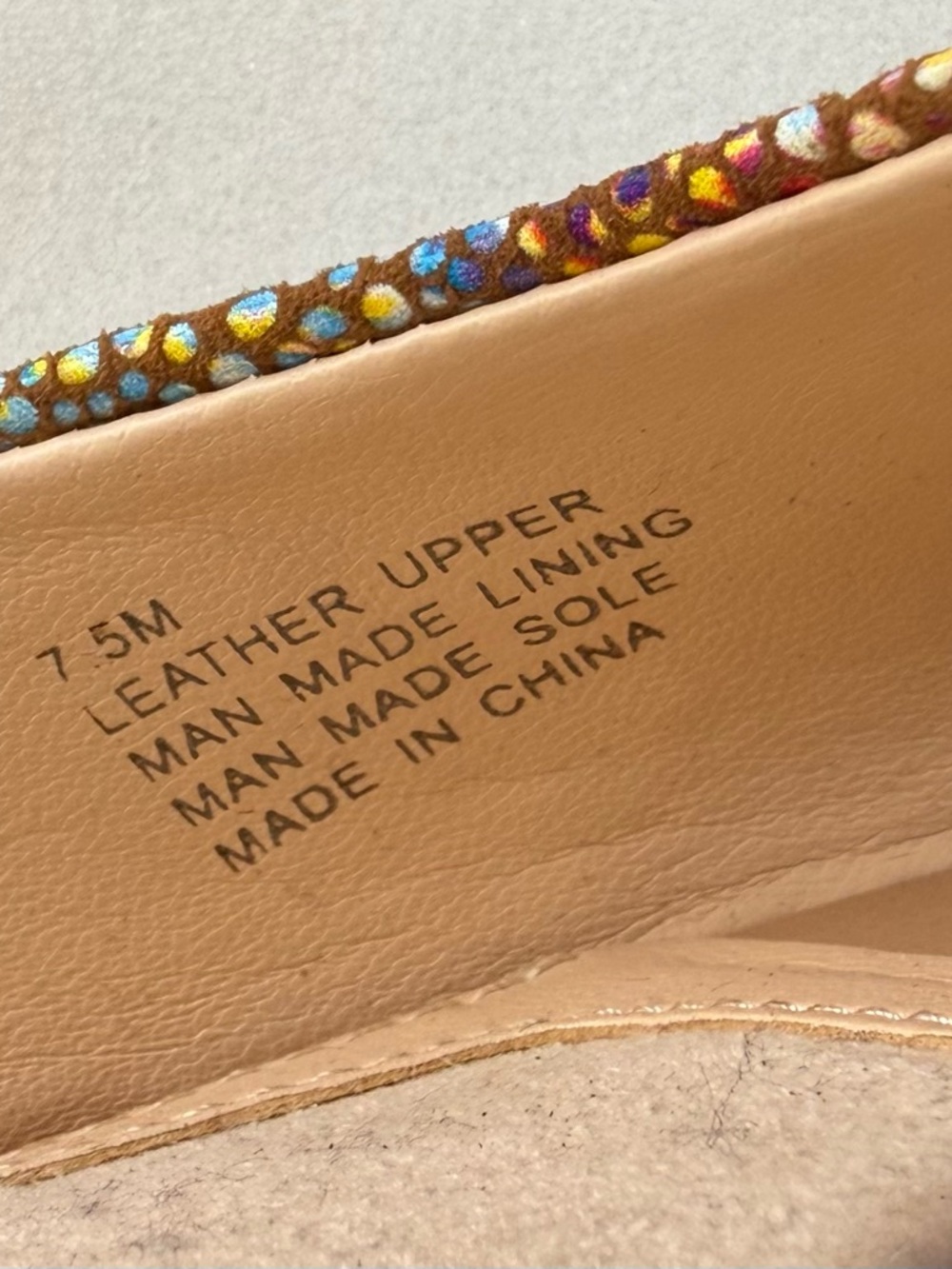 Alex Marie Mosaic Leather Multicolored Buckle Mid-Height Heeled Sandal Size 7.5M - Picture 7 of 9